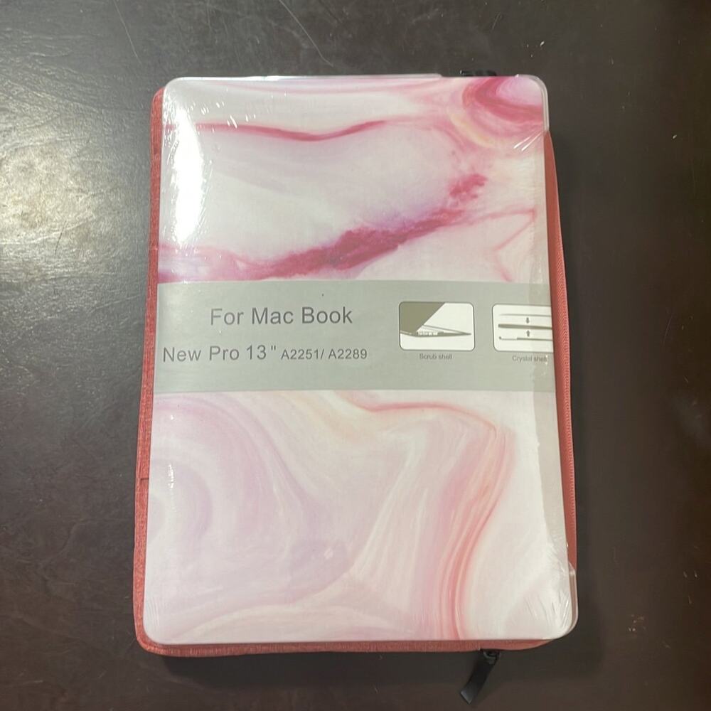 MacBook New Pro 13” shell with red soft case